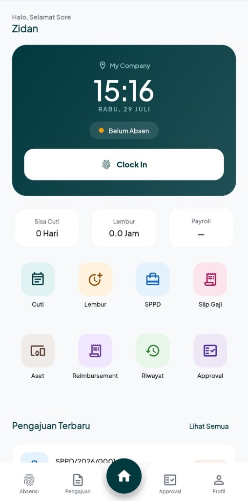 Dashboard Aplikasi TepatWaktu